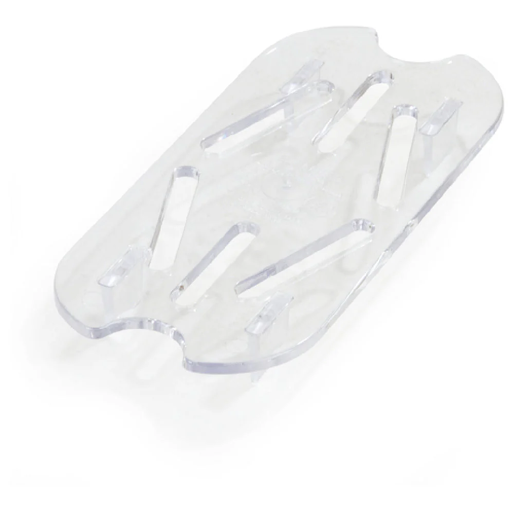 Carlisle 1033507 5 Inch Clear Food Pan Drain Grate Polycarbonate Footed