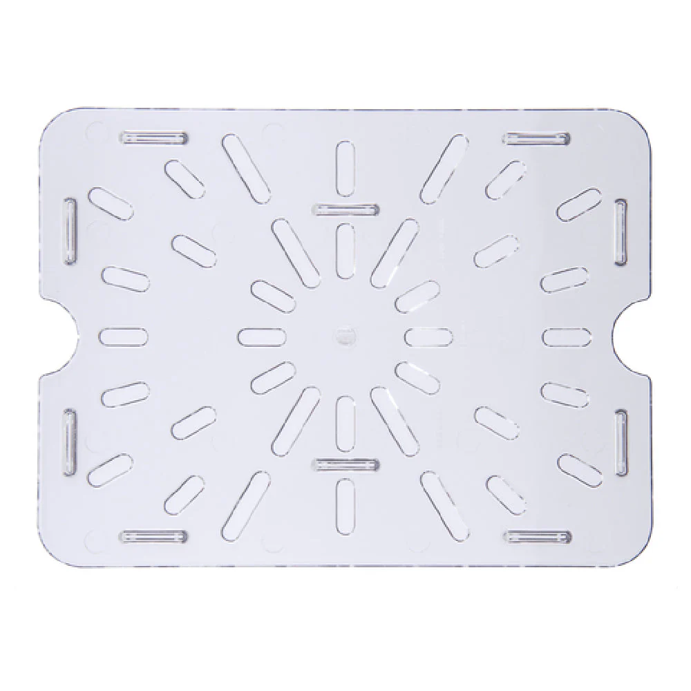 Carlisle 1023507 10 Inch Clear Polycarbonate Food Pan Drain Shelf Footed