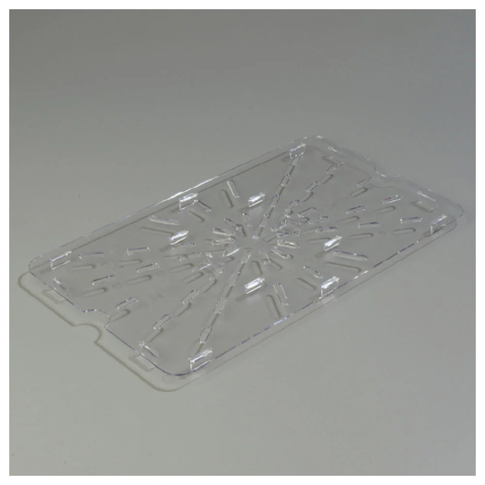 Carlisle 1021507 18 Inch Food Pan Drain Shelf with Polycarbonate Clear Finish