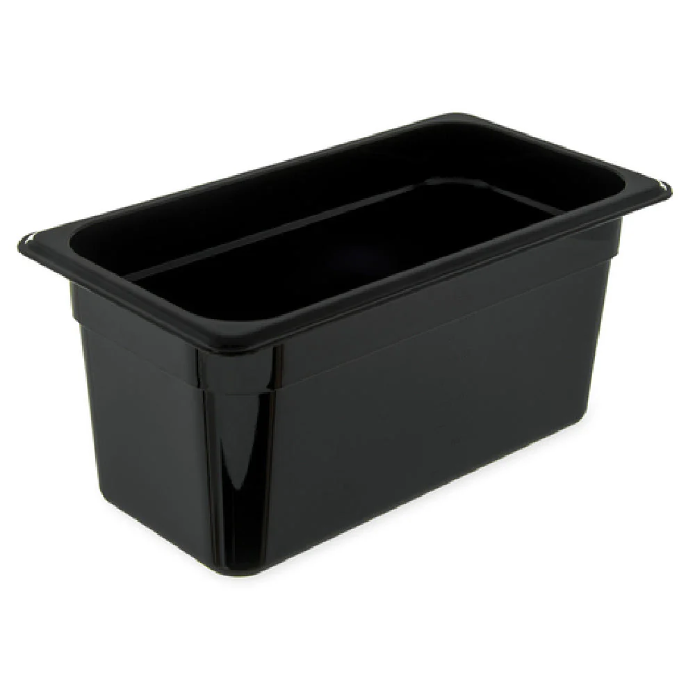 Carlisle 3086203 12.75 Inch High Heat Hot Food Pan 5.7 Qt Black Polyethersulfone with Easy Lift Notch