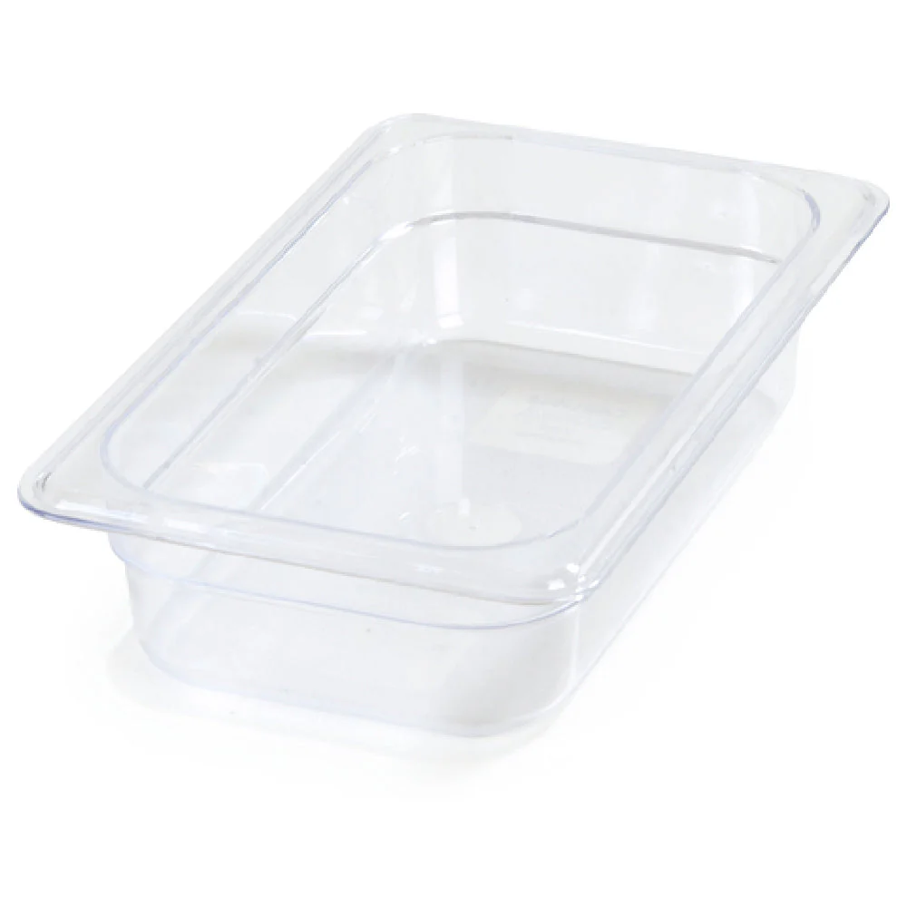 Carlisle 3068007 10 Inch 1/4 Size Non-Slip Food Pan Clear Polycarbonate