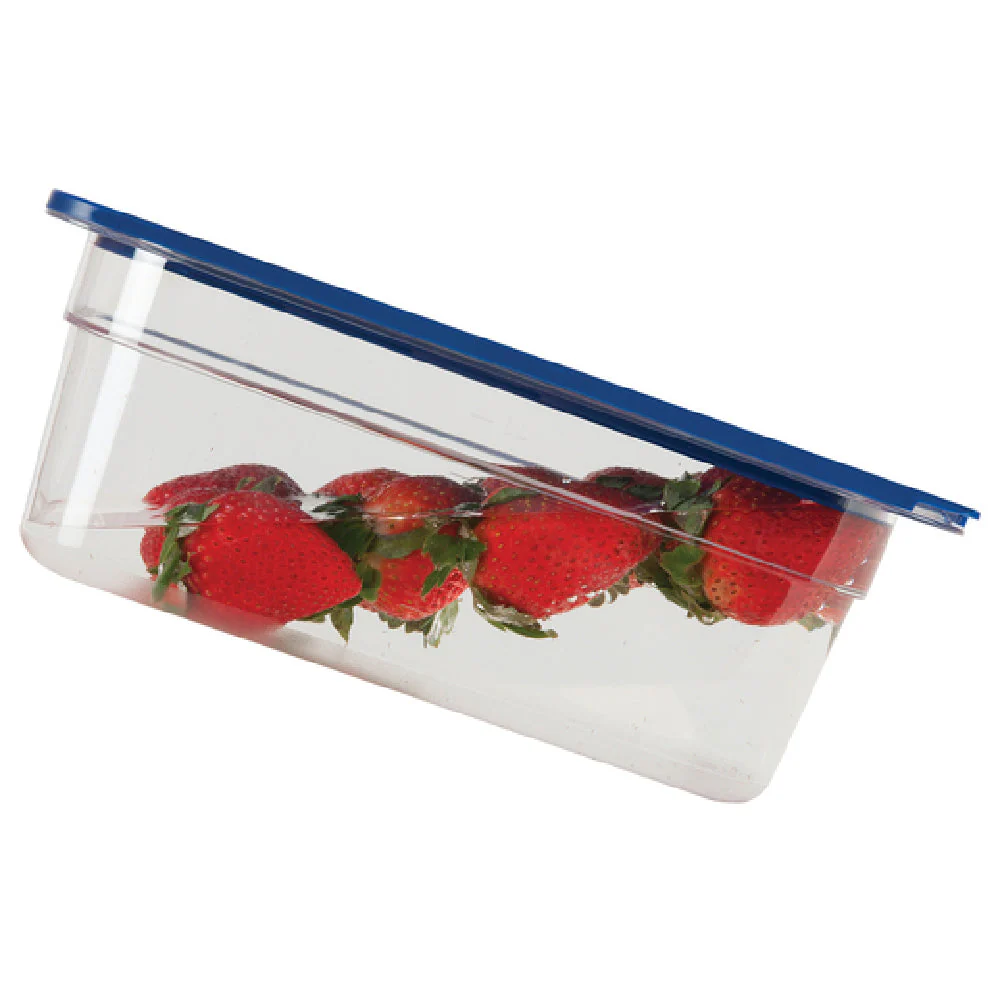 Carlisle 3058160 10 Inch Food Pan Lid Leak Resistant Blue Polyethylene