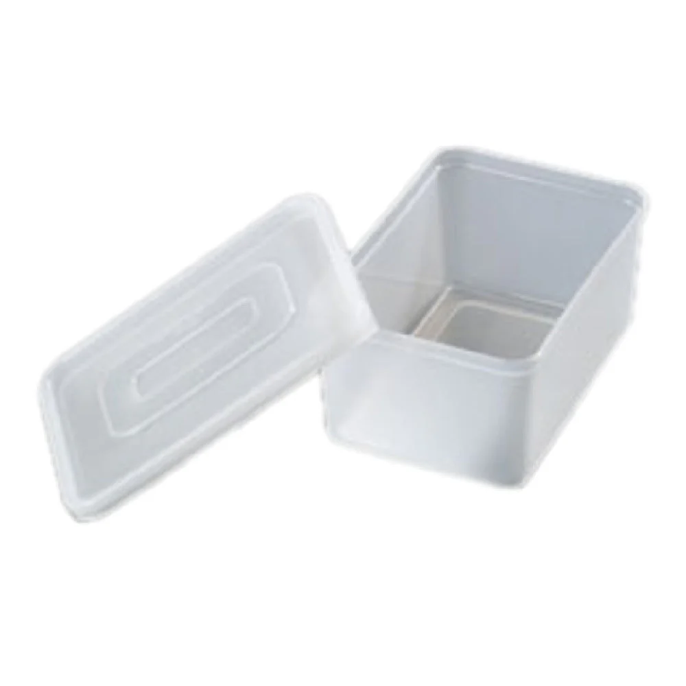 Carlisle SS10702 5.25 Inch White Condiment Container with Acrylic Lid