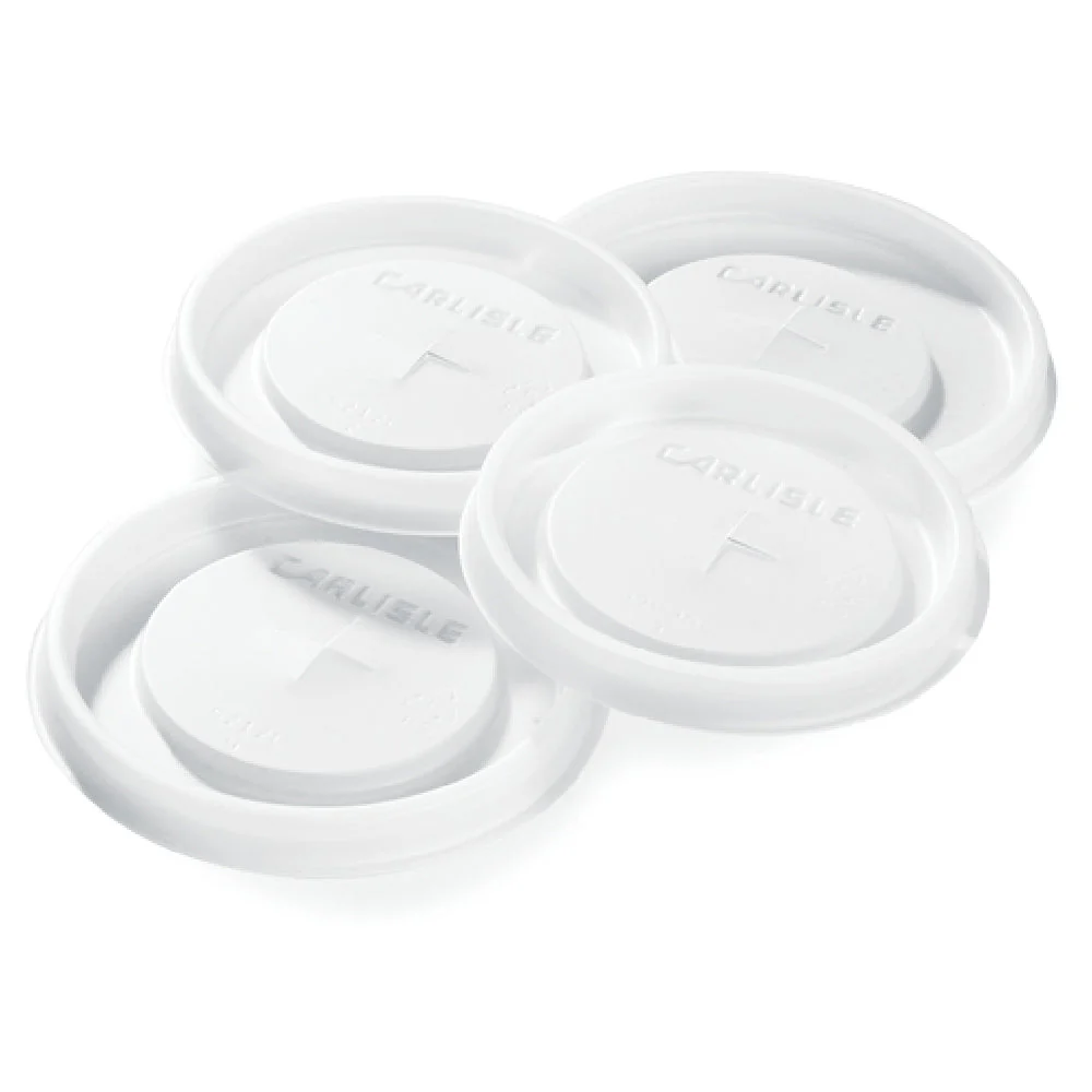 Carlisle 5822L30 22 Oz Disposable Lid Straw Slotted Recyclable Polystyrene
