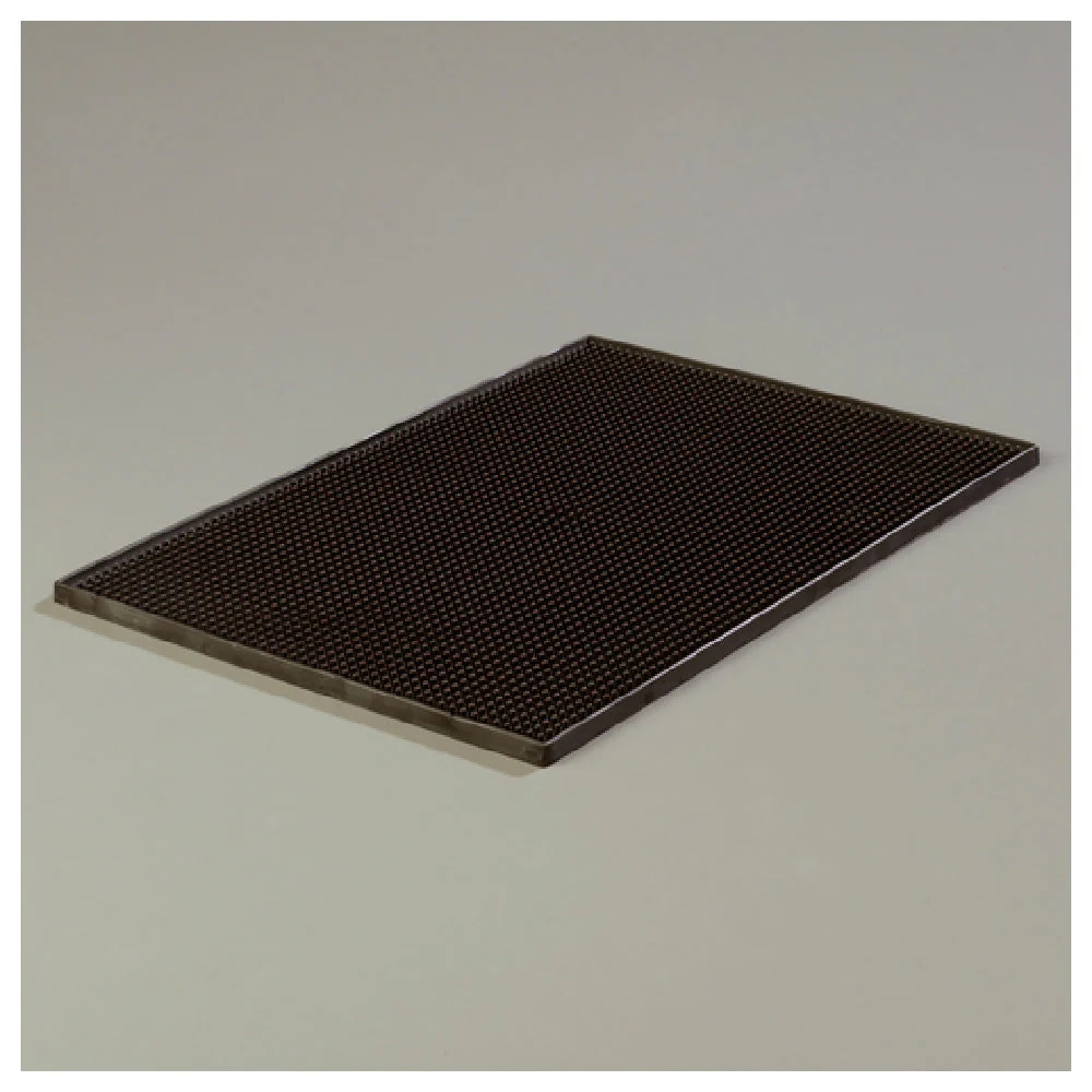 Carlisle 1060103 18 Inch x 12 Inch Service Mat Dishwasher Safe Rubber Black with Sure Grip