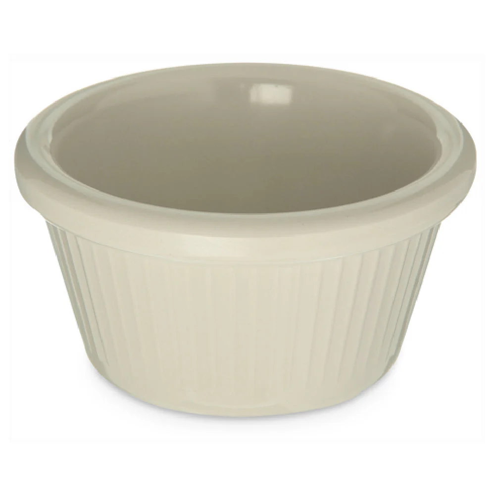 Carlisle S29242 2 Oz. Fluted Ramekin Melamine Bone Dishwasher Safe