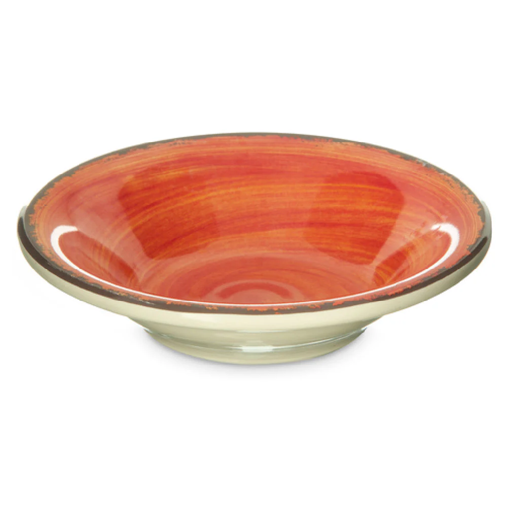 Carlisle 5401852 5 Inch Diameter Fruit Bowl 4.5 Oz Swirl Design Melamine Orange