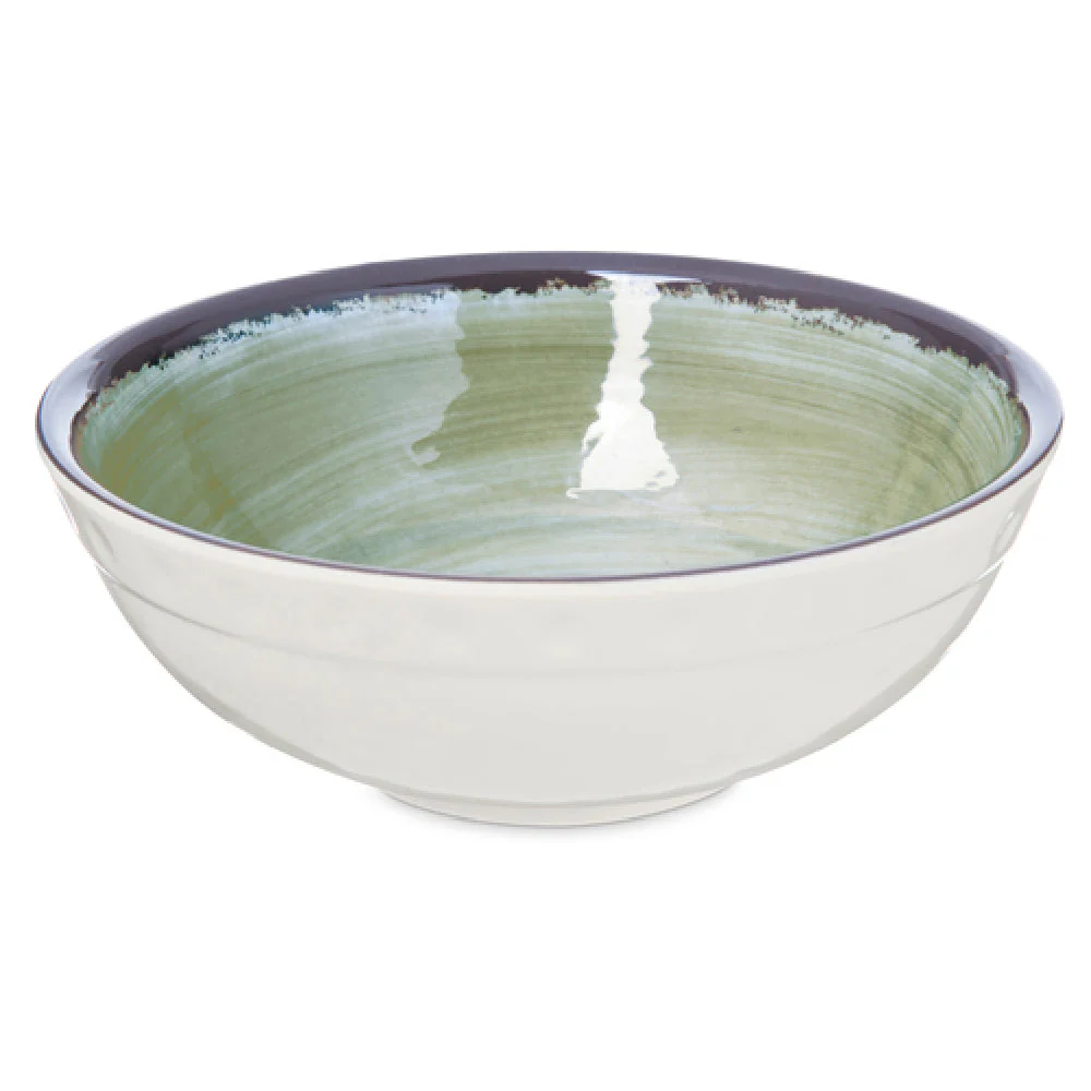 Carlisle 5400546 17 Oz Mingle Serving Bowl Melamine Green with Swirl Design