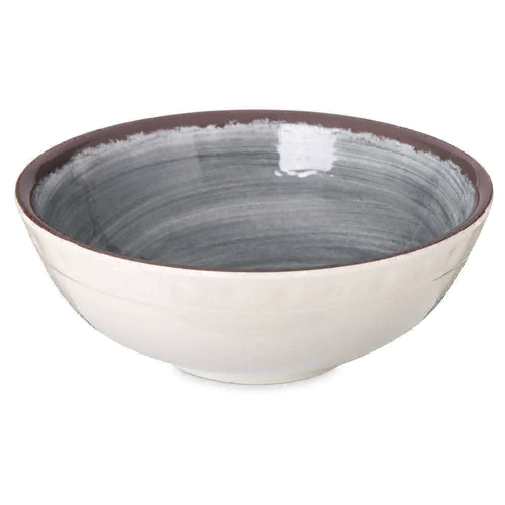 Carlisle 5400518 6 Inch Round Serving Bowl 17 Oz Melamine Smoke Gray with Swirl Design