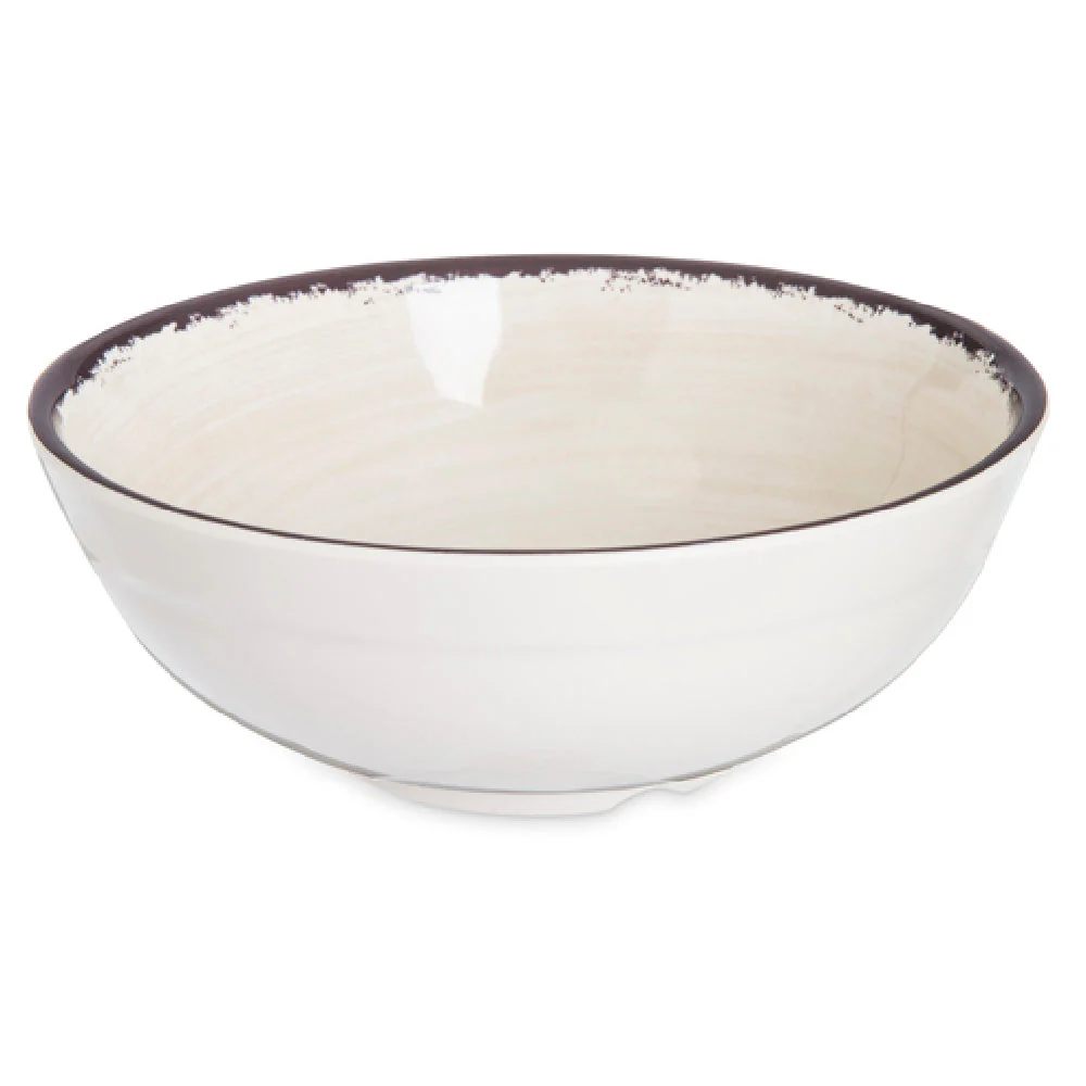 Carlisle 5400553 17 Oz Buffet Bowl Melamine Beige Round Small with Swirl Design