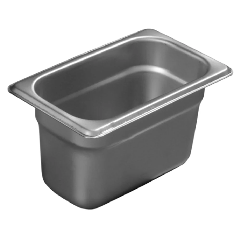 Carlisle 607194 6.88 Inch 1/9 Size 1.10 Quarts Stainless Steel Steam Table Pan with Reinforced Corners