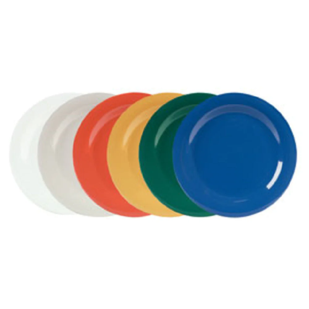 Carlisle 3301005 10-1/2 Inch Dinner Plate Red Break Resistant Melamine with Wide Rim