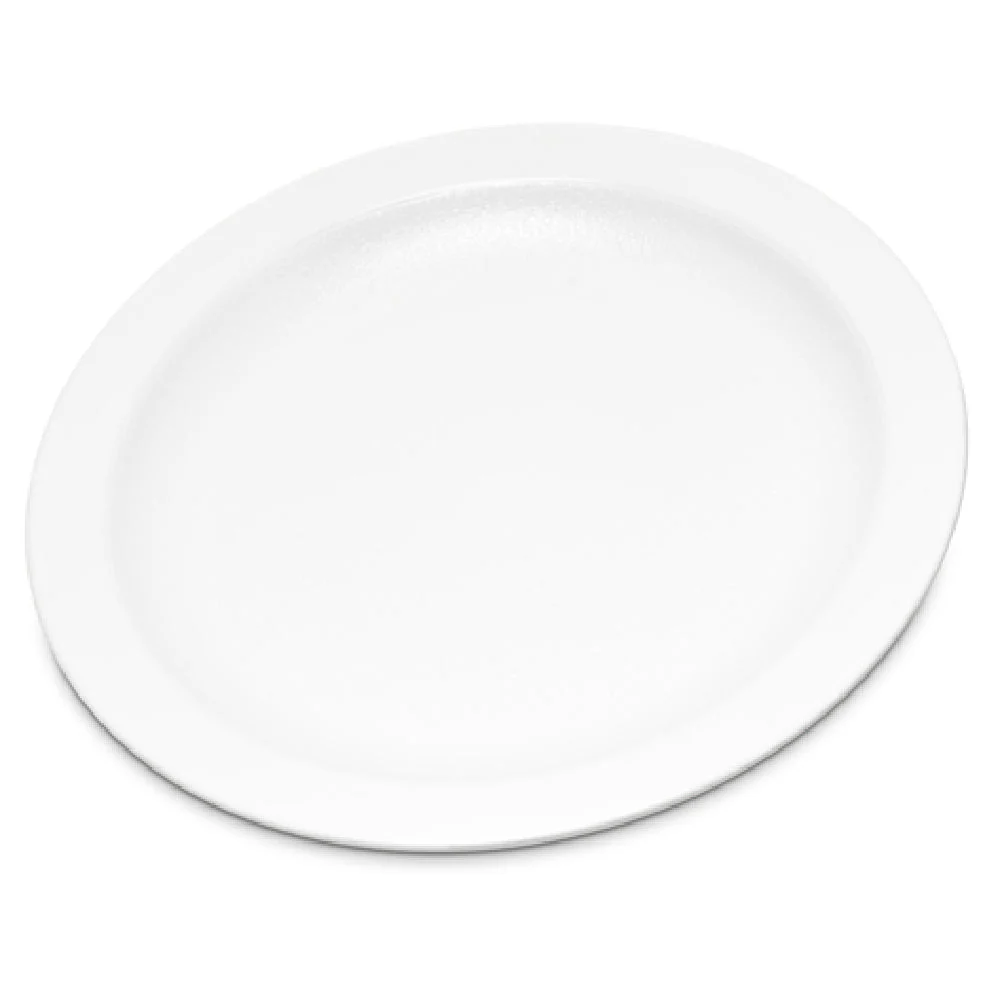 Carlisle PCD20602 6-1/2 Inch Diameter Narrow Rim Plate Polycarbonate White