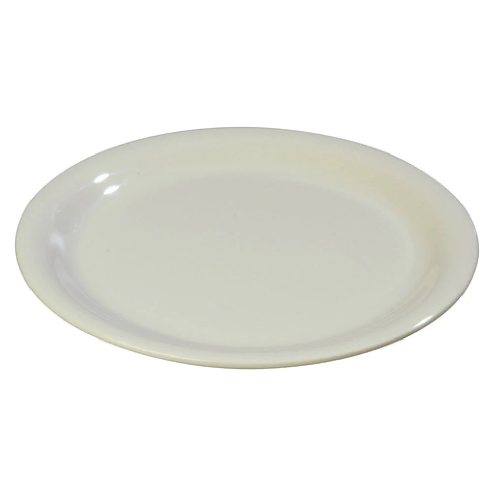 Carlisle 3300642 7-1/4 Inch Salad Plate Narrow Rim Melamine Bone Dishwasher Safe