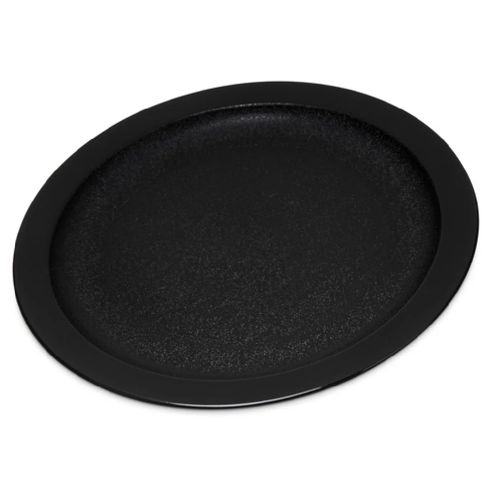 Carlisle PCD20903 9 Inch Diameter Narrow Rim Dishwasher Safe Plate Polycarbonate Black