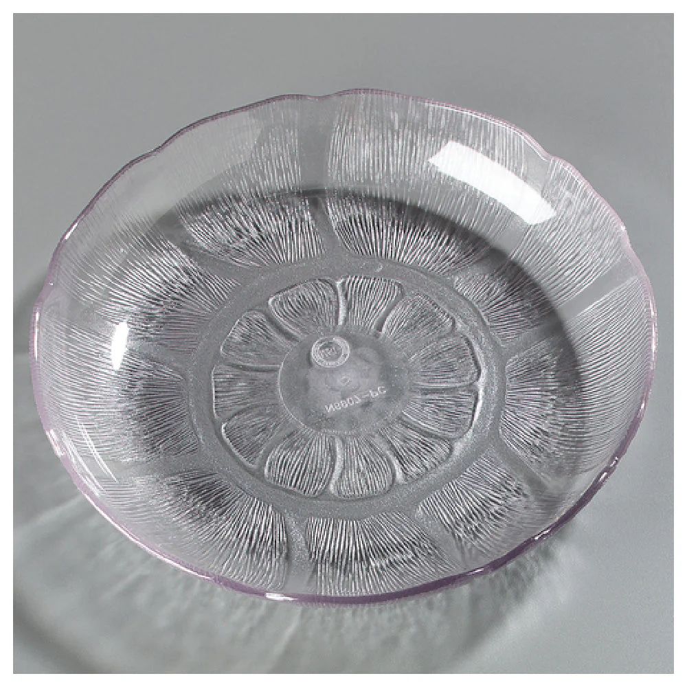 Carlisle 690707 24 Oz Soup Salad Plate Clear Scalloped Edge Polycarbonate