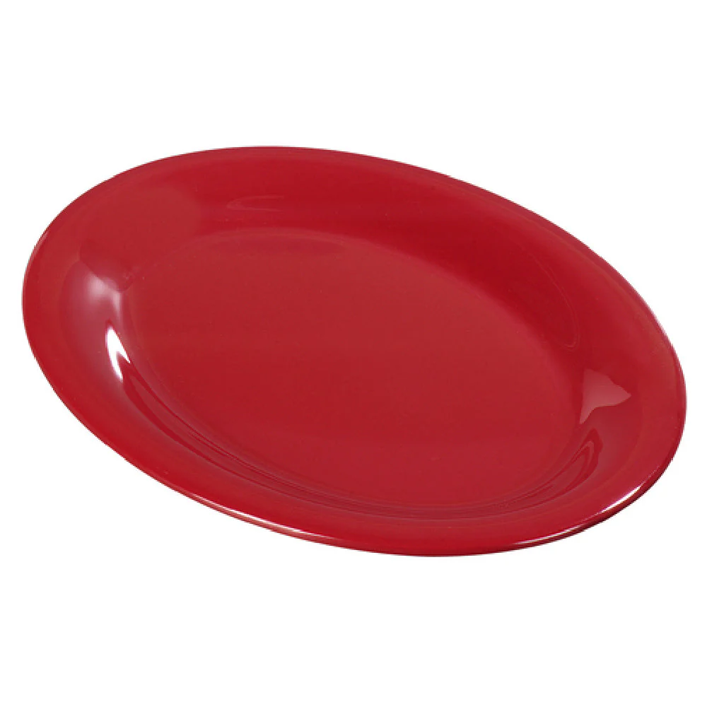 Carlisle 3308205 12 Inch Oval Platter Melamine Red Dish Dishwasher Safe