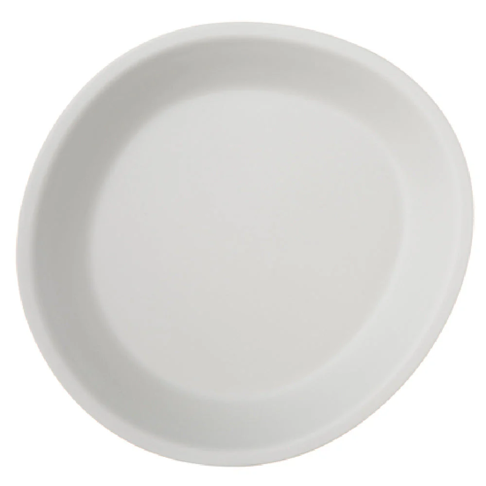 Carlisle 5310123 10 Inch 15 Oz Oblong Coupe Ridge Plate Melamine Gray Finish