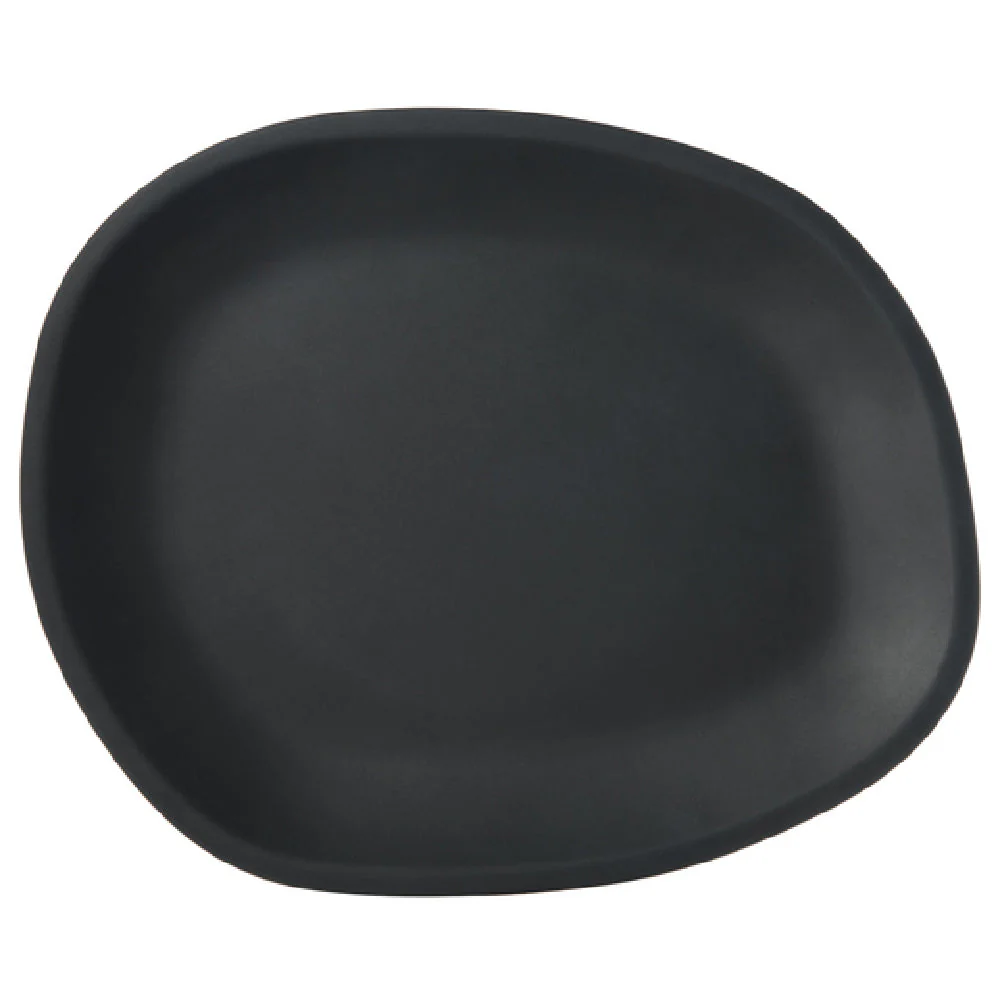Carlisle 5310238 13 Inch Oblong Platter Plastic with Stain Chip Crack Resistance Black Matte