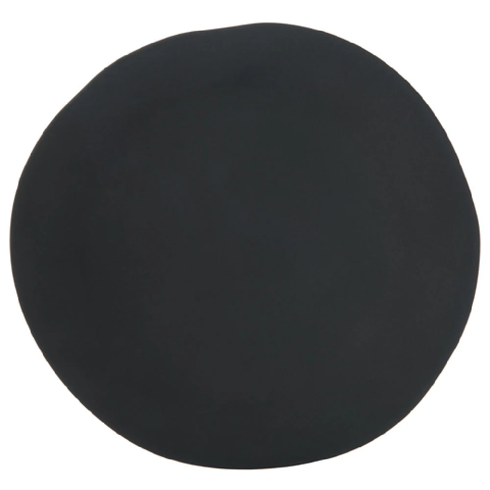 Carlisle 5310438 9 Inch Ridge Plate Rimless Stain Resistant Matte Black Melamine