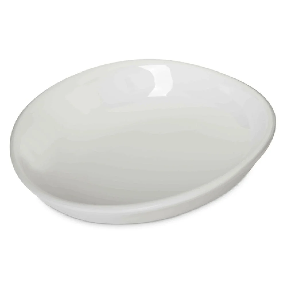 Carlisle 5300380 8-1/2 Inch Oblong Pasta Plate Break Resistant Melamine Gray