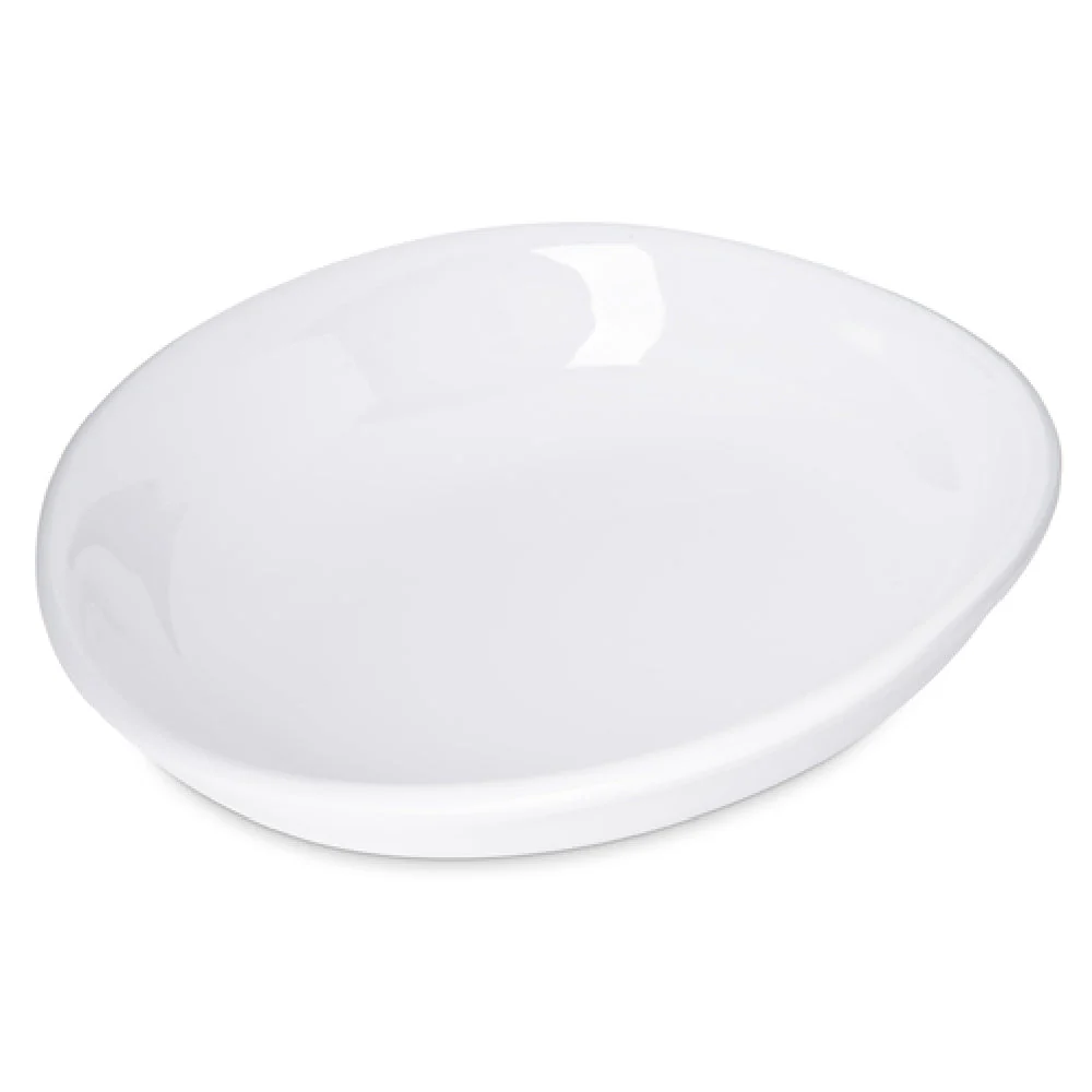 Carlisle 5300302 8-1/2 Inch Oblong Pasta Plate Melamine White Dishwasher Safe