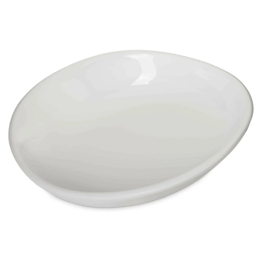Carlisle 5300480 9-1/2 Inch Oblong Pasta Plate Break Resistant Melamine Greige