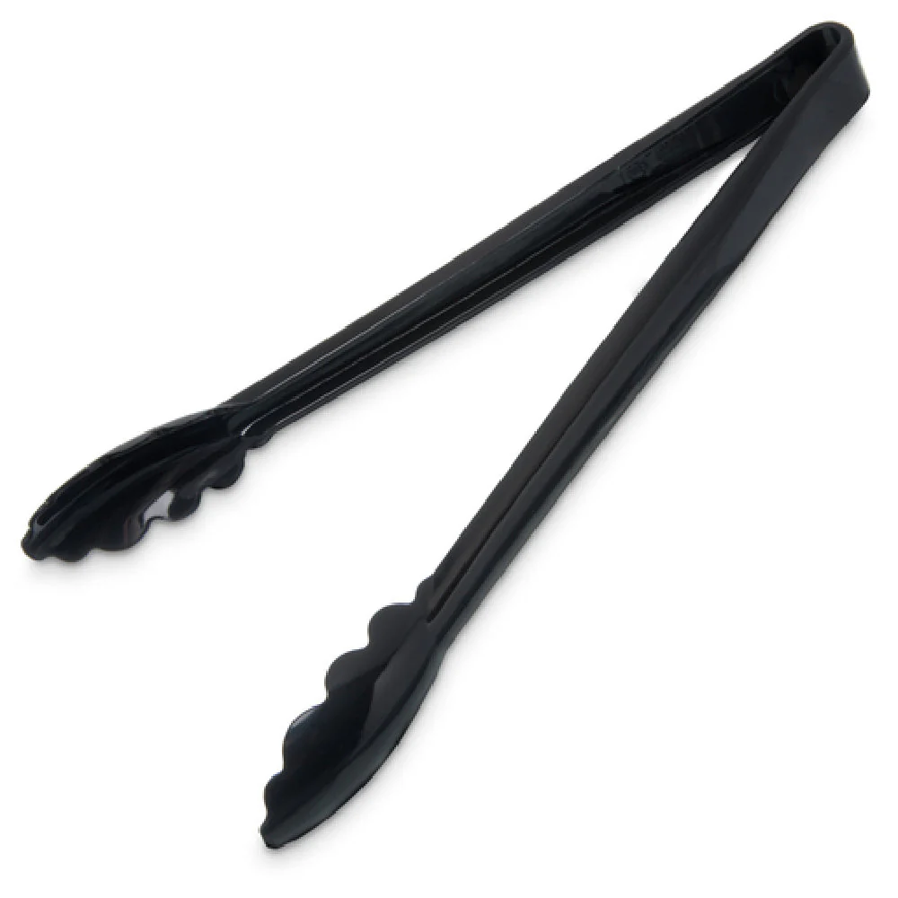 Carlisle 471203 12 Inch Utility Tongs Plastic Black Dishwasher Safe