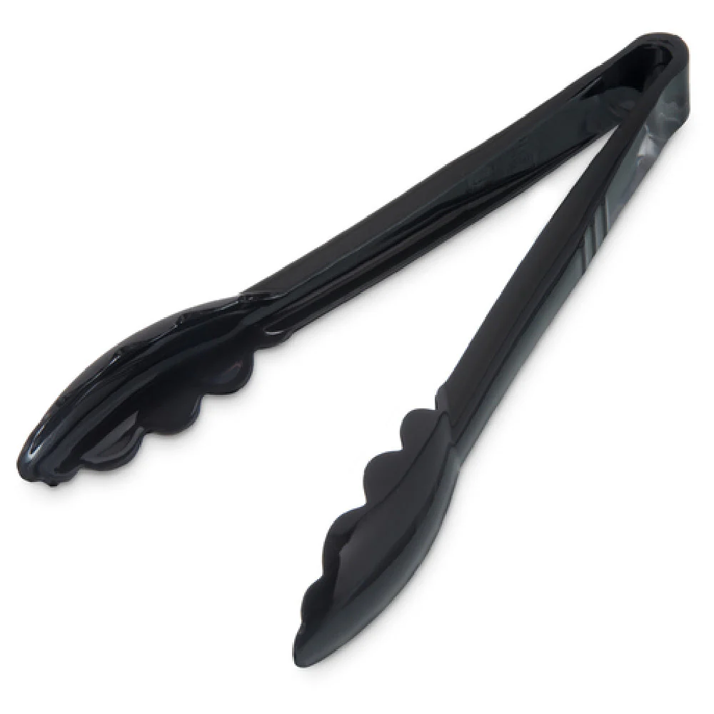Carlisle 470903 9 Inch Black Plastic Utility Tongs Dishwasher Safe