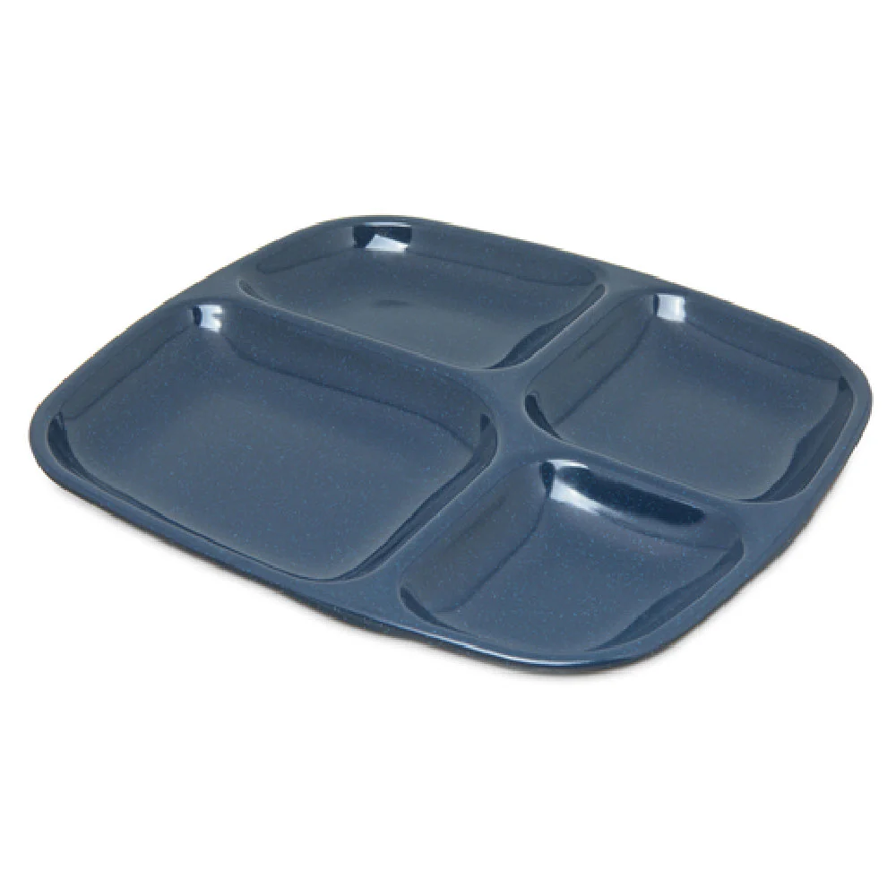 Carlisle 4398635 10-5/16 Inch Omni-directional Tray Melamine Blue 4 Compartments with Durable Design