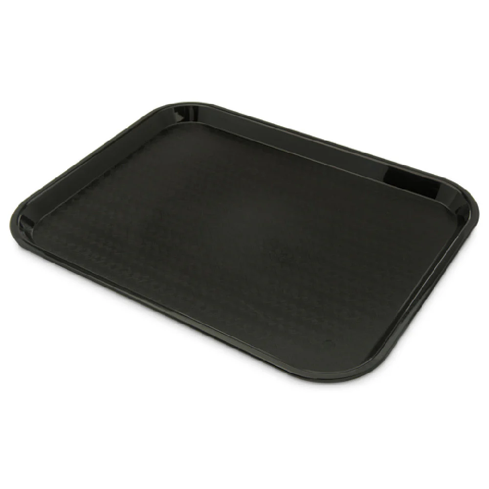 Carlisle CT1418030 17-7/8 Inch Black Rectangular Cafeteria Tray Antimicrobial