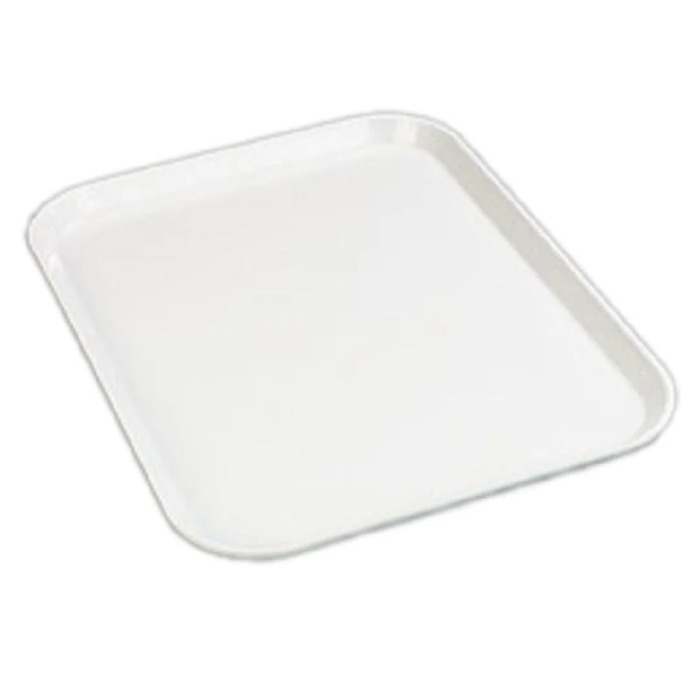 Carlisle 2015FG001 20-1/4 Inch Cafeteria Tray Break-Resistant Fiberglass Bone White