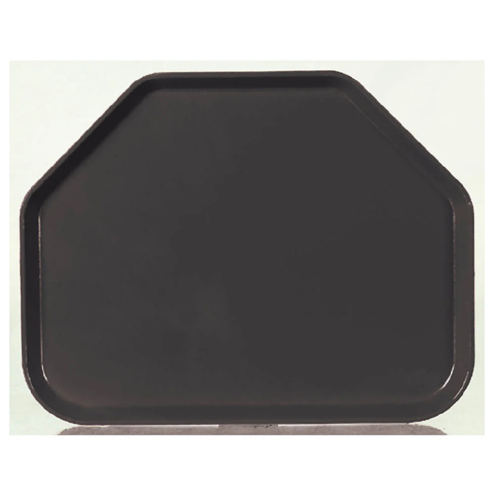 Carlisle 1713FG004 18 Inch Trapezoid Cafeteria Tray Dishwasher Safe Fiberglass Black