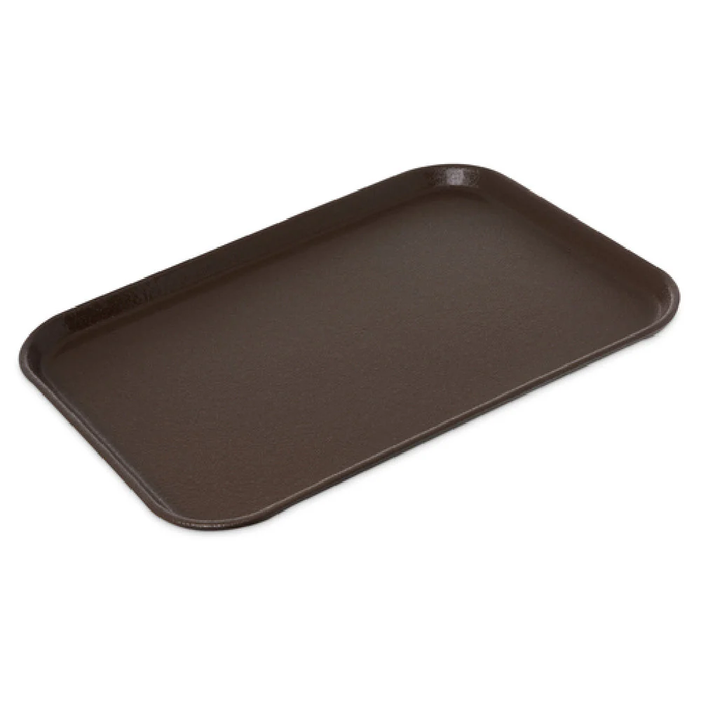 Carlisle 1826GR2Q076 25 Inch Griptite 2 Serving Tray with Brown Fiberglass