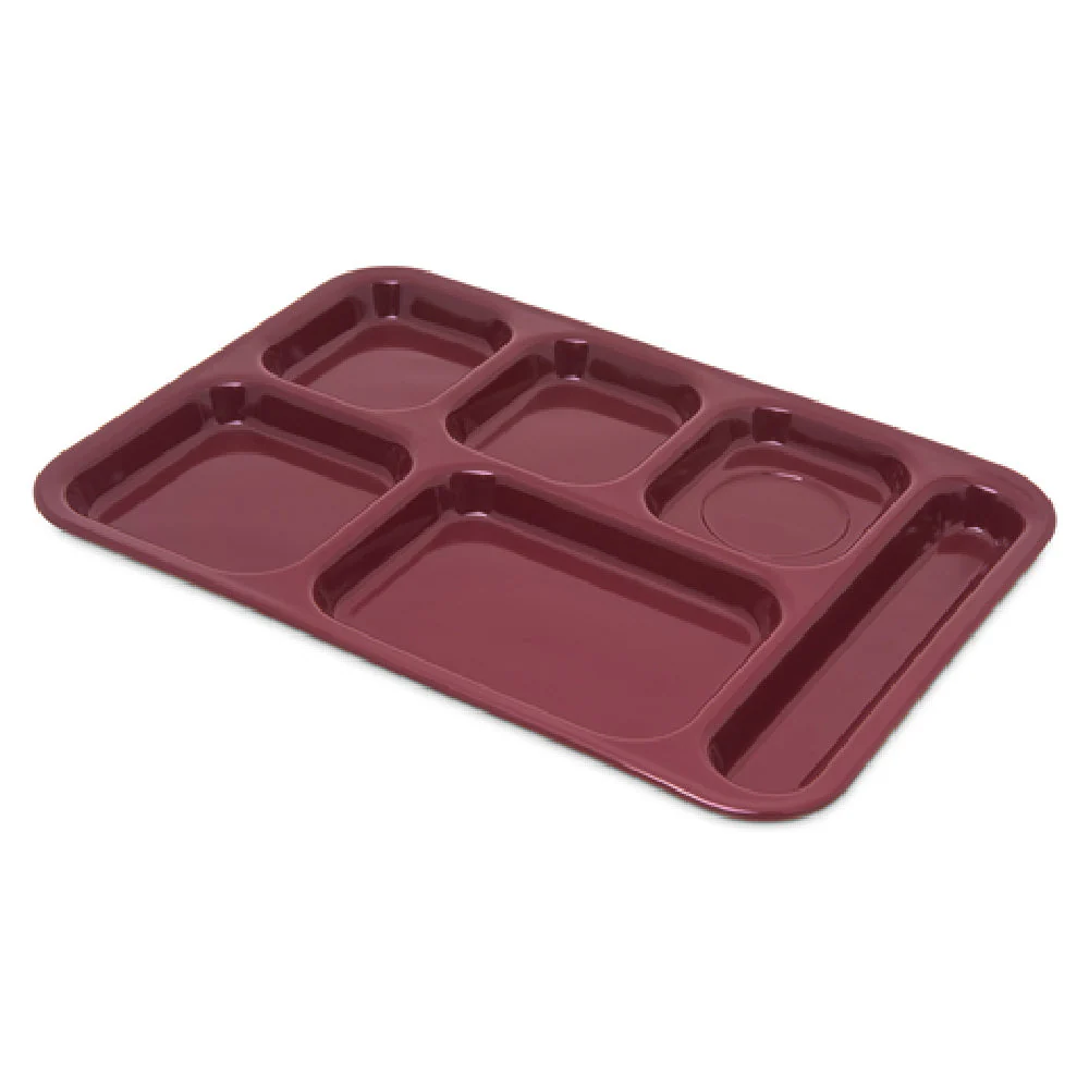 Carlisle 4398885 14-1/2 Inch x 10 Inch Compartment Tray Right-handed Melamine Red