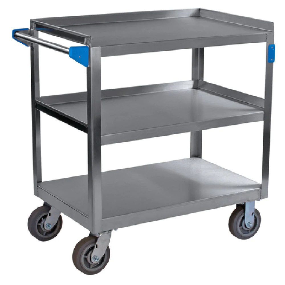 Carlisle UC7032133 35 Inch Utility Cart 700 Lb Capacity with 3 Shelves Stainless Steel