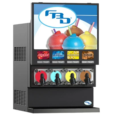 Frozen Carbonated Beverage Dispenser - FBD 774 4-Flavor Remote-Cooled FCB