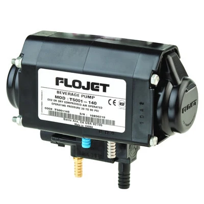 Flojet BIB Pump, 3/8" Liquid In/Out, 1/4" Tee CO2