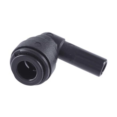 John Guest Black Acetal Plug In Elbow 8mm Stem OD x 8mm Tube OD