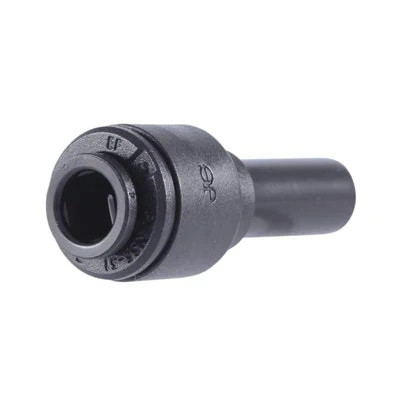John Guest Black Acetal Reducer 6mm Stem OD x 4mm Tube OD