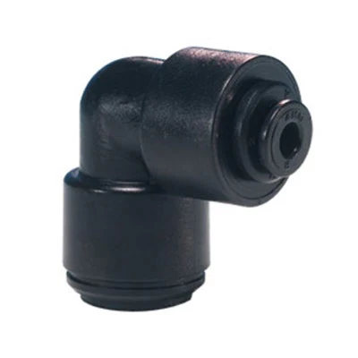John Guest Black Acetal Reducing Elbow 10mm Tube OD x 6mm Tube OD