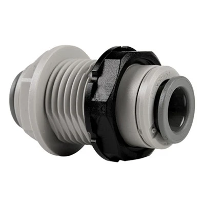 John Guest Gray Acetal Bulkhead Union 5/16" Tube OD