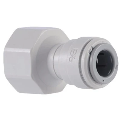 John Guest Gray Acetal Female Connector 1/2" x 3/4" BSPP (Cone End)
