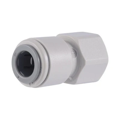 John Guest Gray Acetal Female Connector 5/16" Tube OD x 1/2-16 Uns Thread