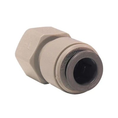 John Guest Gray Acetal Female Flare Connector 3/8" Tube OD x 1/4" FFL
