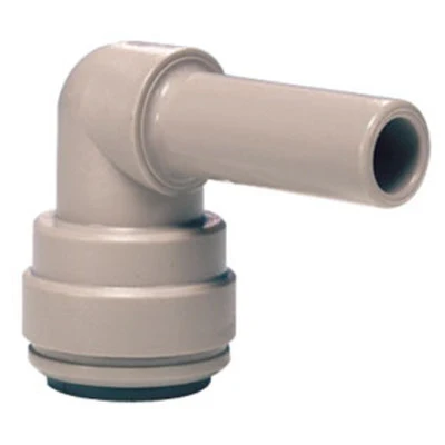John Guest Gray Acetal Plug In Elbow 3/16" Stem OD x 3/16" Tube OD