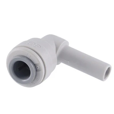 John Guest Gray Acetal Plug In Elbow 3/8" Stem OD x 3/16" Tube OD