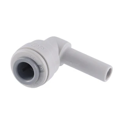 John Guest Gray Acetal Plug In Elbow 3/8" Stem OD x 3/8" Tube OD