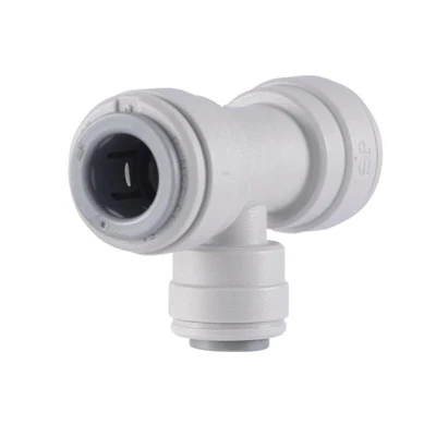 Reducing Tee 3/8 to 1/4 Inch - John Guest Gray Acetal PI301208S-US Push-Fit Branch
