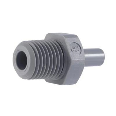 John Guest Gray Acetal Stem Adapter 1/2" Stem OD x 3/8" NPTF